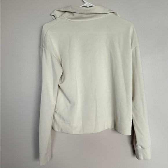 Athleta Women’s Soft Half Zip Pullover Sweatshirt Cream White Size S - Picture 5 of 7